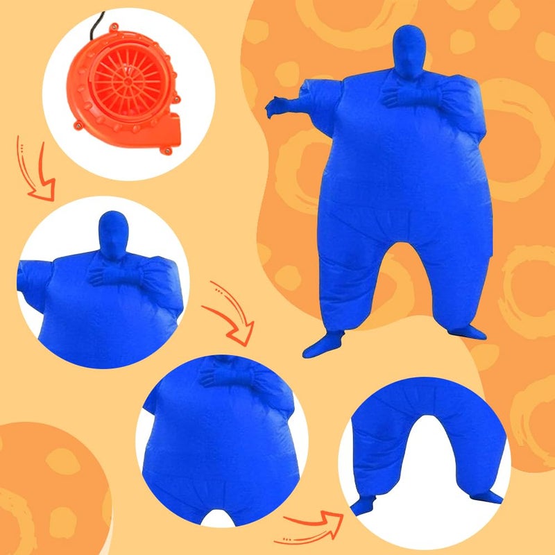 Qshine Adult Inflatable Full Body Jumpsuit Cosplay Costume Halloween Funny Fancy Dress Blow Up Party Toy - Image 4